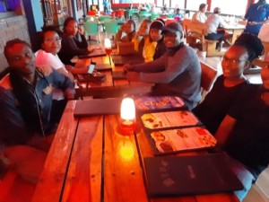 End of tough three-day training – fun